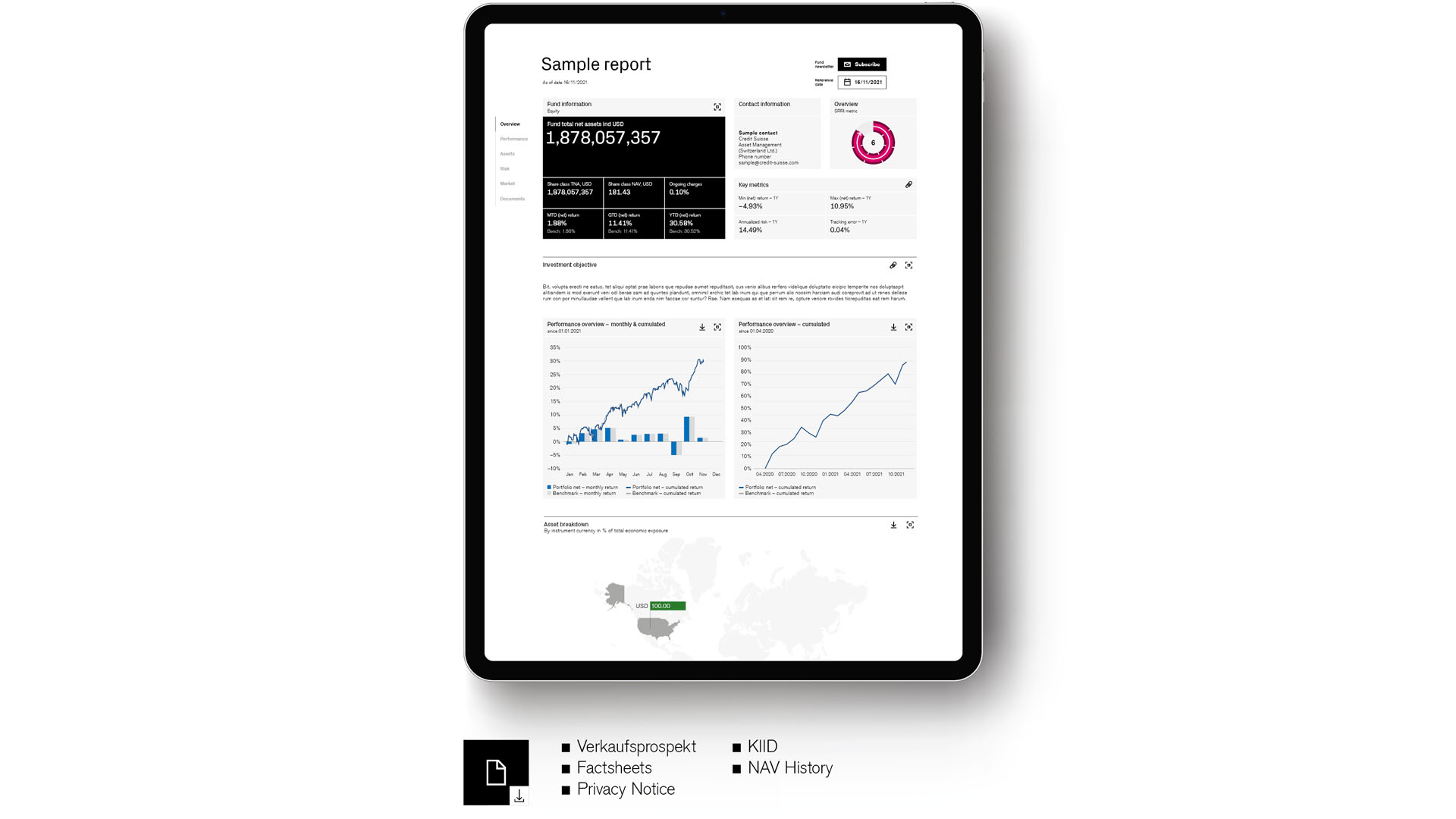 Preview of digital reporting from Credit Suisse Asset Management